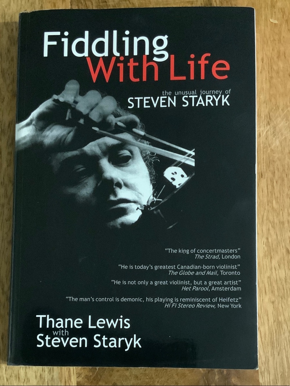 Fiddling With Life by Thane Lewis with Steven Staryk - Black & Red Cover